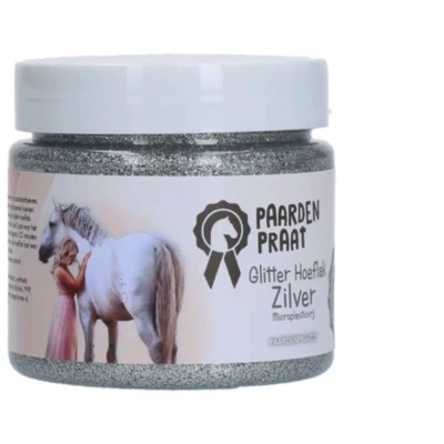 Abbildung von Paardenpraat Huflack Glitter Silber 150ml