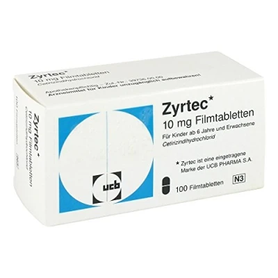 Abbildung von Zyrtec 10 mg Filmtabletten Reimport 100 St