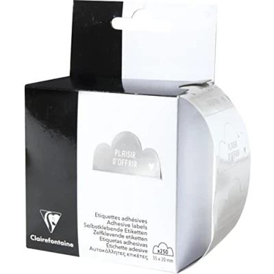 Abbildung von Clairefontaine 617046C Packung mit 250 Geschenketiketten, 1 Pack, Plaisir d&#039;offrir