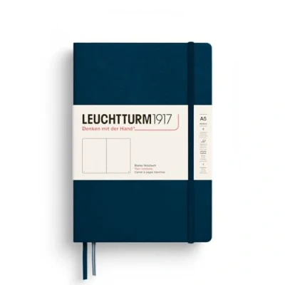 Abbildung von LEUCHTTURM1917 372188 Notizbuch Medium A5, Hardcover Schreibbuch, 251 nummerierte Seiten, Deep Sea, blanko
