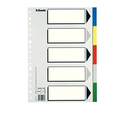 Abbildung von Esselte 773932 Register Polypropylen 5 Positionen