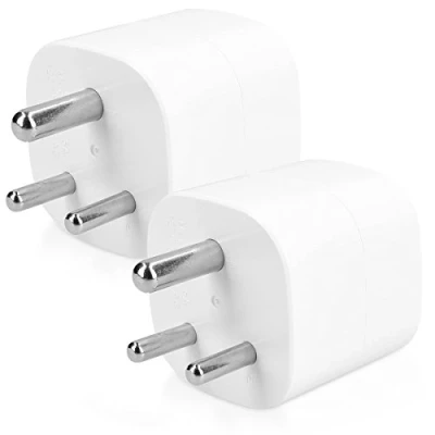 Abbildung von kwmobile 2x Reiseadapter Indien Typ D Schuko zu Steckdose Stromadapter, 6,50 cm