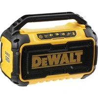 Abbildung von Dewalt Bluetooth Akku Lautsprecher DCR011 (Stereo, extrem robust, mit Überrollbügel, AUX Eingang 3,5 mm, alle XR Li Ion Schiebe Akkus von einsetzbar, Lieferung ohne und Ladegerät)