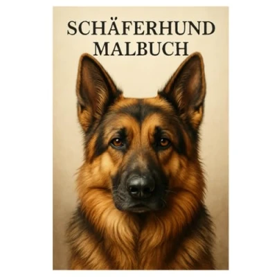 Abbildung von Schäferhund Malbuch: 50 eindrucksvolle Illustrationen des treuen Begleiters: Für Kinder und Erwachsene zum Ausmalen Entspannen