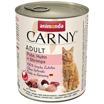 Abbildung von Carny Katzen Nassfutter Pute + Huhn Shrimps (6 x 800g), von animonda ohne Getreide und Zucker, mit frischen fleischlichen Zutaten