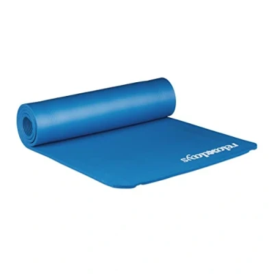 Abbildung von relaxdays Yogamatte 1 cm dick einfarbig, Blau