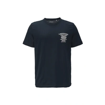 Abbildung von s.Oliver MIT Frontprint Tshirt print, Herren, Größe: Small, Navy