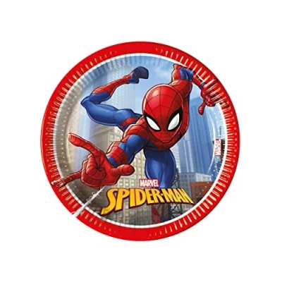 Abbildung von Spiderman Papteller Crime Fighter 19cm 8 Stück