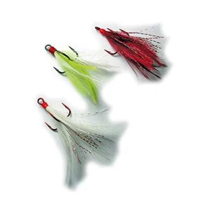 Abbildung von Trebles with feathers size 4 Drillingshaken