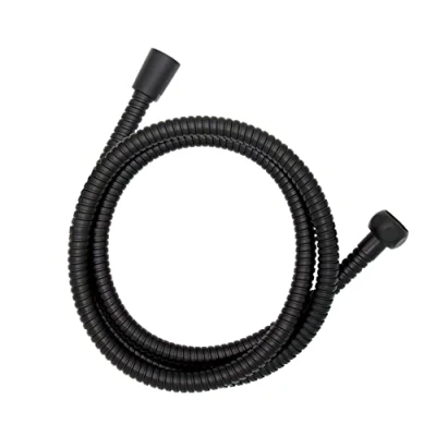 Abbildung von WENKO Brauseschlauch Schwarz, ummantelt mit rostfreiem Edelstahl, 150 cm