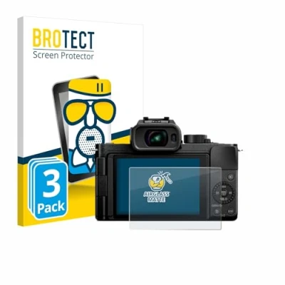 Abbildung von BROTECT Entspiegelungs Schutzglas für Panasonic Lumix DC G100D (3 Stück) Schutzfolie Panzer Folie Glas Matt [Extrem Kratzfest 9H, Anti Reflex]