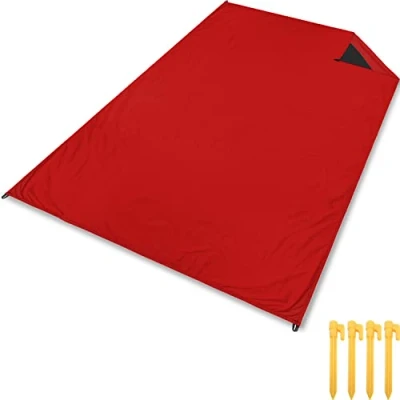 Abbildung von gipfelsport Picknickdecke Outdoor Picknick Decke I Stranddecke, wasserdicht, waschbar, sandfrei 150x110cm groß rot
