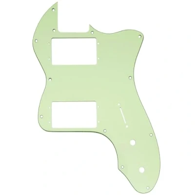 Abbildung von Musiclily Pro 12 Löcher Breite Palette HH Gitarren Schlagbrett Pickguard für USA/Mexico Fender 72 Tele Thinline Style E Gitarre, 3 lagig Mint Green