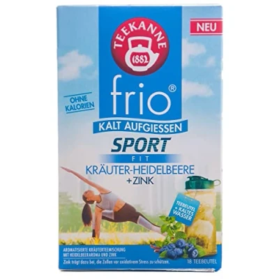 Abbildung von Teekanne frio Sport Fit Kräuter Heidelbeere, 10er Pack (10 x 45 g)