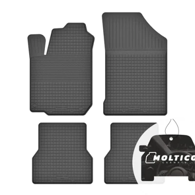 Abbildung von Gummimatten mit Rand Auto Fußmatten Gummi Automatten Passgenau 4 teilig Set passend für Citroen C1 I 2005 2014