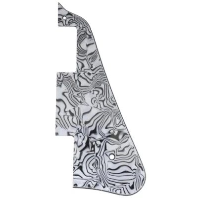 Abbildung von Musiclily Gitarren Schlagbrett Pickguard für China Made Epiphone Les Paul Standard Modern Style,4 lagig Black White Shell