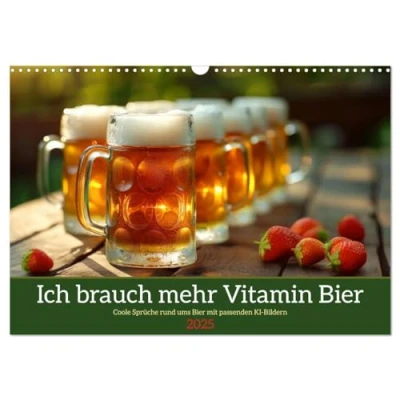 Abbildung von Ich brauch mehr Vitamin Bier (Wandkalender 2025 DIN A3 quer), CALVENDO Monatskalender