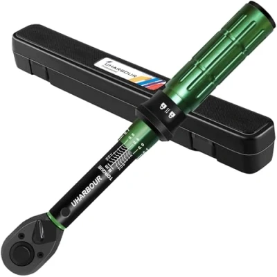 Abbildung von Uharbour Drehmomentschlüssel 1/4, 1 15 Nm, für Fahrrad, 0,1 Nm Mikroeinstellung mit Verriegelung, ±3 % Fehlergenauigkeit, bidirektional, 72 Zähnen