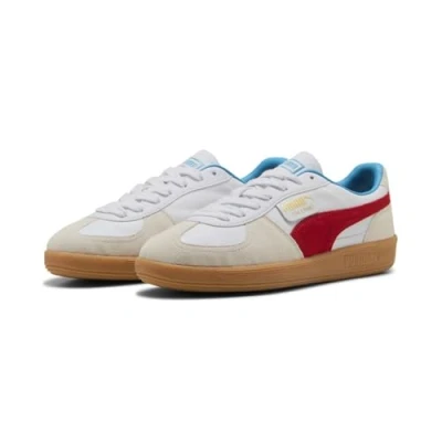 Abbildung von Puma Palermo Leather Sneakers Unisex Schuhe Mit Plain White/Red Größe: 39