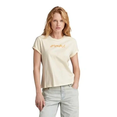 Abbildung von G Star RAW DOT Tshirt print, Damen, Größe: XS, Antique white
