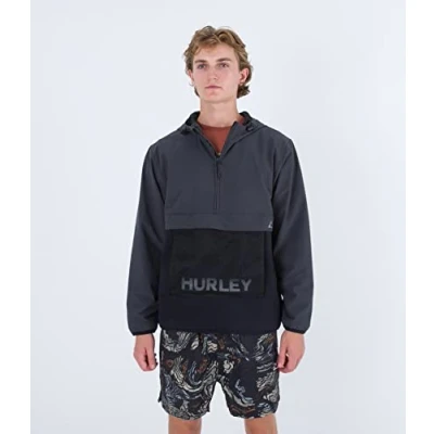 Abbildung von Hurley Phantom Packable Windbreaker, Herren, Größe: Medium, Dk stone grey