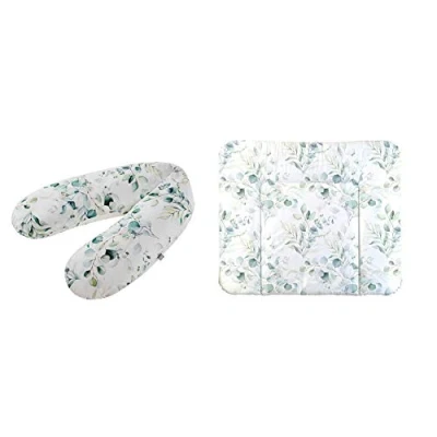 Abbildung von Rotho Babydesign Stillkissen Set Multi, 190 x 35 cm, Inkl. Breite Wickelauflage, 85 72 ab 0 Monate, Natural Leaves
