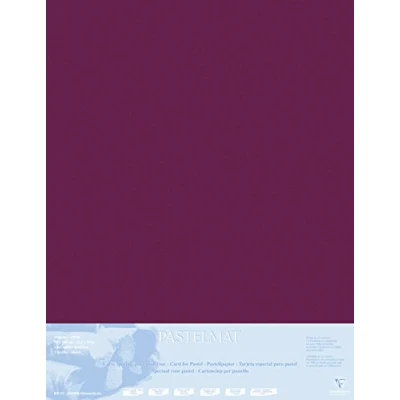 Abbildung von Clairefontaine 396016C Zeichenbögen (Packung mit 5 Bögen Pastelmat auf Karton kaschiert, 1800 µm, 70 x 100 cm, ideal für Trockentechniken und Pastell) weinrot