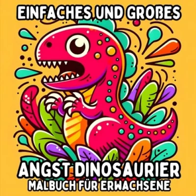 Abbildung von Einfaches und Großes Angst Dinosaurier Malbuch für Erwachsene: Einfache Große Dino Motive zum Entspannenden Stressfreien Ausmalen