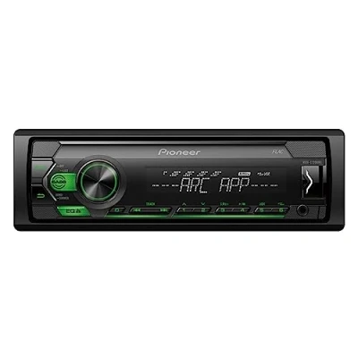 Abbildung von Pioneer MVH S120UBG, 1DIN Autoradio mit RDS, grün, halbe Einbautiefe, 4x50Watt, USB, MP3, AUX Eingang, Android Unterstützung, 5 Band Equalizer, ARC App