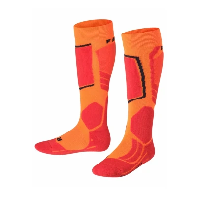 Abbildung von Falke SK2 Intermediate Skiing Mediumstrong Cushioned Kniestrümpfe Flash orange für Kinder, Größe: 23/26,