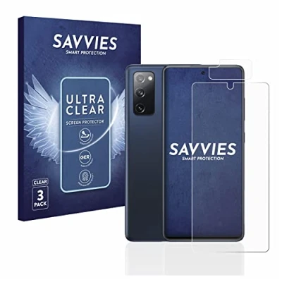 Abbildung von Savvies 6 Stück Schutzfolie für Samsung Galaxy S20 FE (Display+Kamera) Displayschutz Folie Ultra Transparent