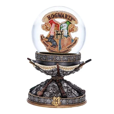 Abbildung von Nemesis Now Offiziell lizenzierte Harry Potter Zauberstab Schneekugel, Silber, 16,5 cm