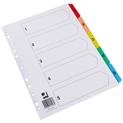 Abbildung von Q Connect 15 A4 verstärkten Multi Farbe Index gestanzten Registern
