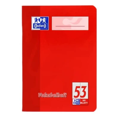 Abbildung von Oxford Vokabelheft, A6, 32 Blatt, Lineatur 53, rot und grün, 10 Stück