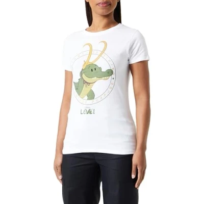 Abbildung von Marvel Damen Wolokimts015 T Shirt, weiß, X Large