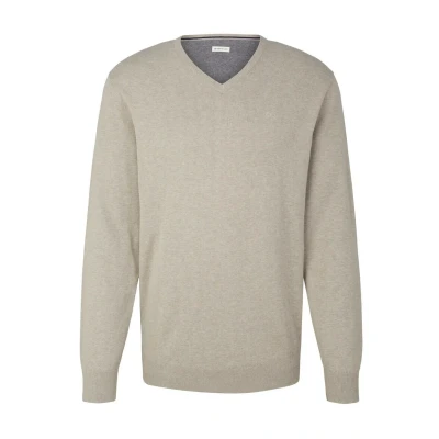 Abbildung von TOM Tailor Basic Vneck Strickpullover, Herren, Größe: XL, Bright corn melange