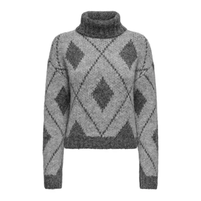 Abbildung von JDY Strickpullover, Damen, Größe: Large, Light grey melange