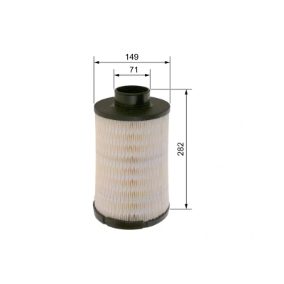 Abbildung von BOSCH F 026 401 816 Luftfilter 256mm 150mm Filtereinsatz MAZDA: B Serie Pickup