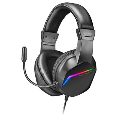 Abbildung von MARSGAMING Gaming MH122, FRGB Over Ear Kopfhörer mit Mikrofon, HiFi Sound, Geräuschunterdrückung, Ultraleichtgewicht, PS4 PS5 Xbox Switch Tablet Windows Mac, Schwarz, Large