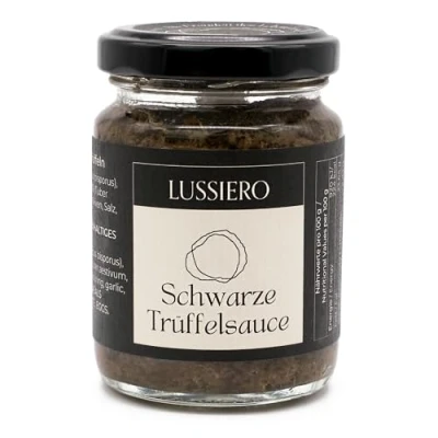 Abbildung von 3er Pack Lussiero Trüffel Sauce Schwarze Sommertrüffel Salsa Tartufata Tapenade Tuber Aestivum 80g