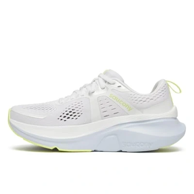 Abbildung von Saucony Guide 18 Laufschuh Straße, Damen, Größe: 40, White/ice melt Schuhe