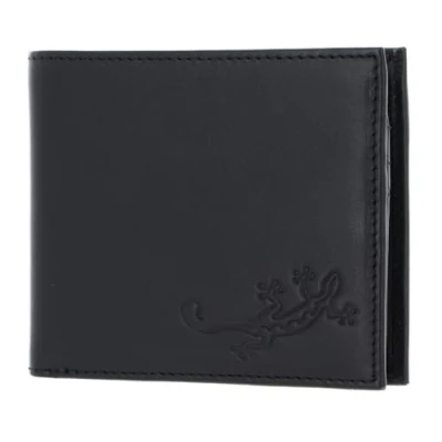 Abbildung von Oxmox Geldbörse Leder Leather RFID Protect Querscheinbörse Lizard Embossed Black