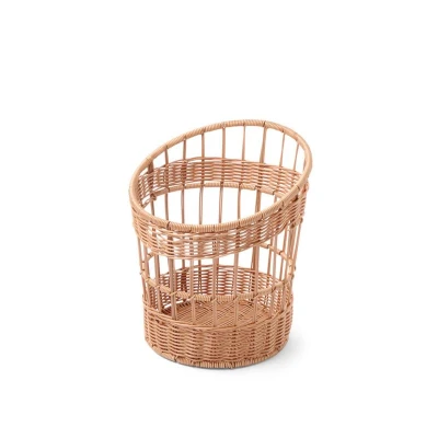 Abbildung von HENDI Baguettekorb 30,5 x 32 35 cm Weidenkorb Optik aus Polypropylen Kunststoff, gastro Buffet Stangenbrotkorb