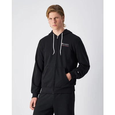 Abbildung von Champion Graphic FULL ZIP Hoodie Sweatjacke, Herren, Größe: Medium, Black