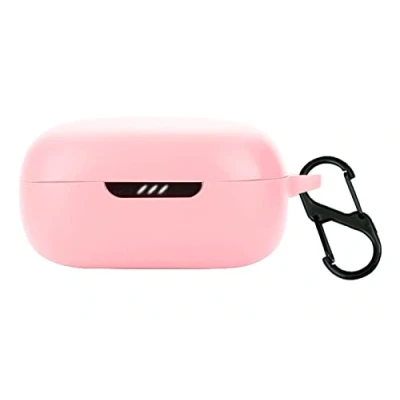 Abbildung von GIOPUEY Hülle für JBL Live Pro 2 TWS, Transparent TPU Stoßfeste Schutzhülle, Ultradünn, Kein Geruch, TWS Silikon Pink