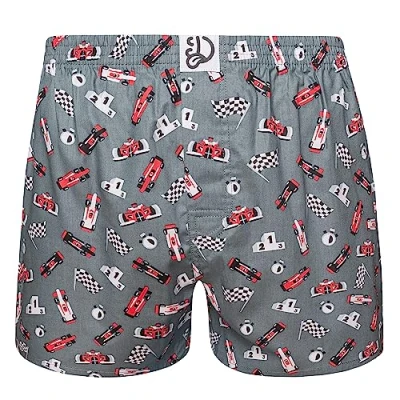 Abbildung von Dedoles Boxershorts Herren &amp; Jungen Unterwäsche Trunks Baumwolle lustige Designs Dinosaurier Hamster Spiele Maulwurf Geschenk, Farbe Rot, Motiv Formel Rennen Boxershorts, Gr. S