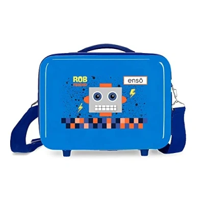 Abbildung von Enso Rob Friend Kulturbeutel, anpassbar, mit Schultertasche, Blau, 29 x 21 15 cm, starr, ABS 9,14 l