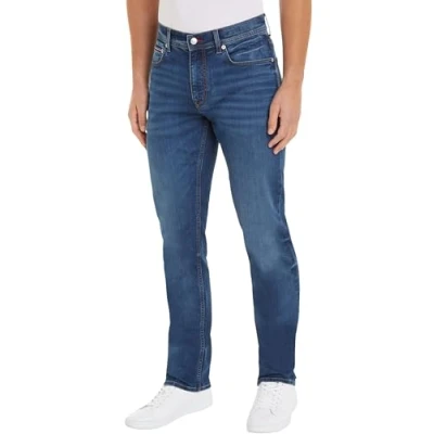 Abbildung von Tommy Hilfiger Herren Jeans Hose Denton Straight Fit, Blau (Toluca Indigo), 29W/30L