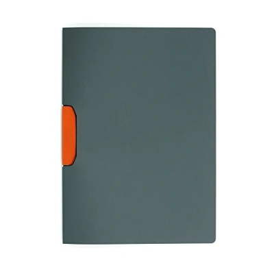 Abbildung von Durable Klemm Mappe Duraswing Color für 30 Blatt DIN A4, Beutel 5 Stück, anthrazit mit orangener Klemme, 230409