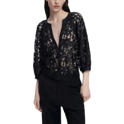Abbildung von Desigual Cutout Bluse, Damen, Größe: Large, Black